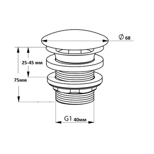 Донный клапан Creavit SF032-B - фото 2