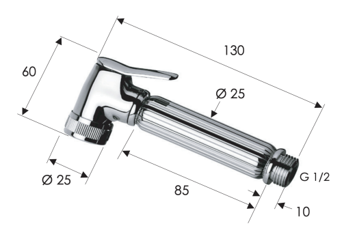 Лейка гигиенического душа Remer 332OZX хром - фото 2