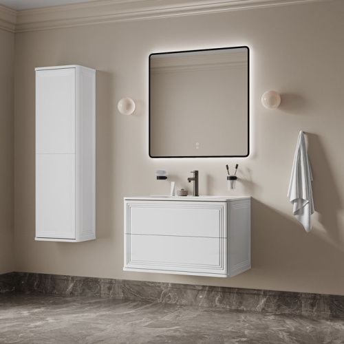 Шкаф-пенал IDDIS Oxford Neo OXN40W0i97 41х28х135 подвесной цвет белый - фото 2