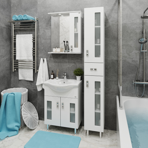 Зеркало-шкаф Onika Кристалл 206706 67х16х71 подвесной цвет белый - фото 4