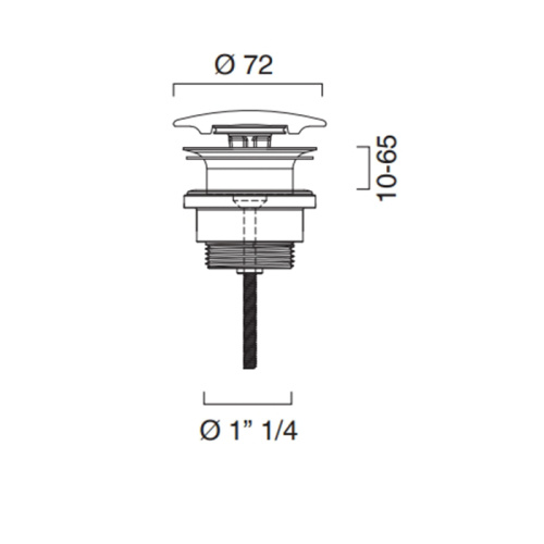 Донный клапан для раковины Catalano 9050500022/9050600022 - фото 2