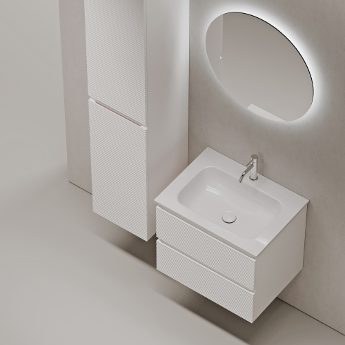 Тумба под раковину Sancos FOLK FL60W 59х45х50 подвесная цвет белый - фото 4