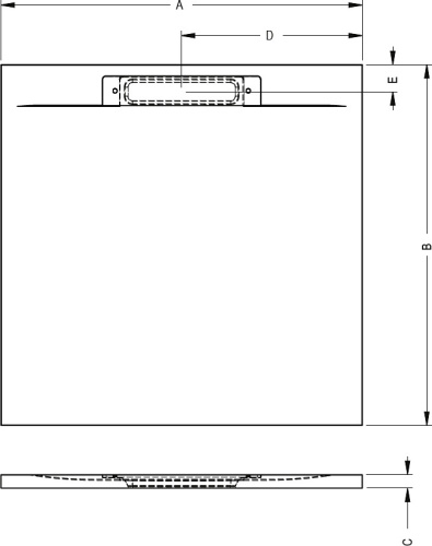 Душевой поддон Riho ISOLA D007012105 90х90 литьевой мрамор белый - фото 2