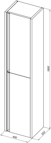 Шкаф-пенал Allen Brau Fantasy 2.0 1.11007.AM 2.0 40х32х180 подвесной цвет черный - фото 4