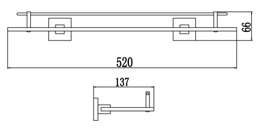 Полка в ванную комнату Savol S-06591C - фото 3