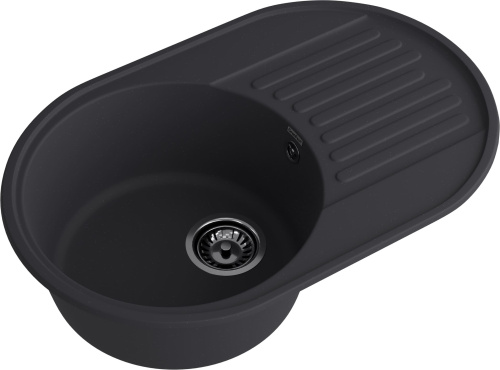 Кухонная мойка Granfest Quarz 18 черный 74х48 цвет черный поверхность матовая - фото 2