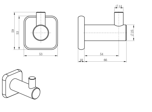 Крючок Wonzon & Woghand WW-V1301-GM - фото 2