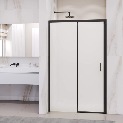 Душевая дверь RGW Passage 350801715-24 150х195 стекло матовое профиль черный - фото 2