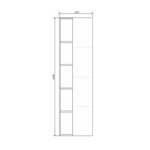 Шкаф-пенал Comforty Турин 00004136455CF 45х32х160 подвесной цвет дуб бежевый - фото 2
