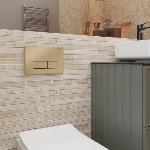 Клавиша смыва механическая CHARUS Elegia FP.320.51.01 цвет песок матовый - фото 3