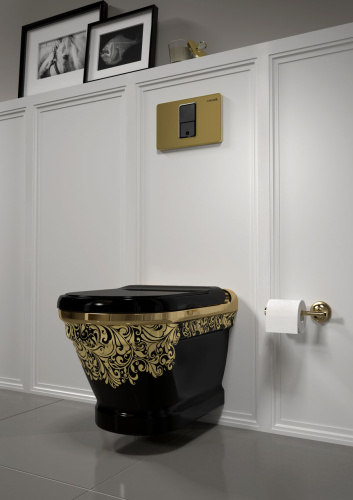 Клавиша смыва механическая Creavit FP8001.04 цвет золото - фото 3