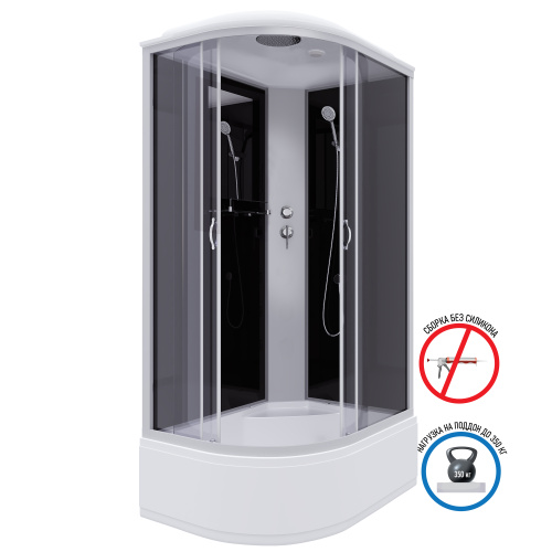 Душевая кабина Niagara Classic 25101434R 120х80 асимметричная с крышей ориентация правая - фото 2