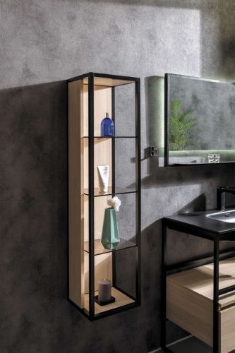 Шкаф-пенал Armadi Art Loft 896-L 30х120 подвесной цвет коричневый
