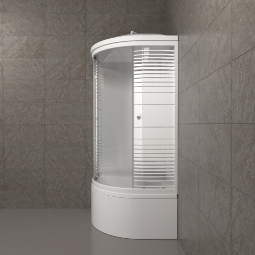 Душевая кабина Тритон Полосы Щ0000061836 90х90 четверть круга с крышей ориентация универсальная - фото 5