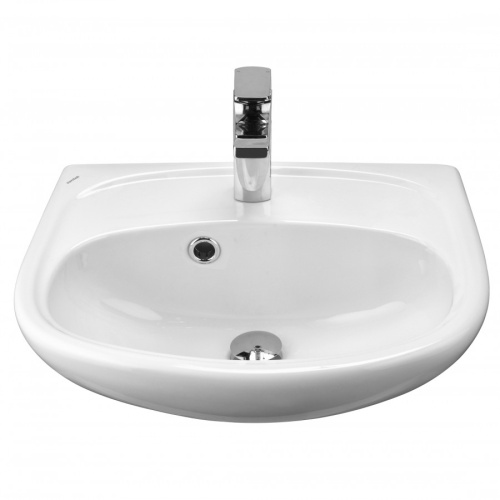 Раковина из сантехнического фарфора Santek Анимо 1WH110490 31х40 подвесная цвет белый 1 отверстие под смеситель - фото 2