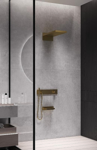 Душевая система Boheme Zodiac 132-2-G встраиваемая цвет золото - фото 3