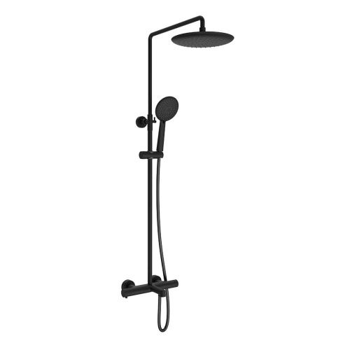 Душевая стойка Vincea Desire VSFS-1D1TMB настенная цвет черный с термостатом - фото 5