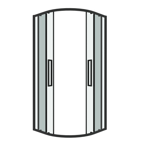 Душевой уголок Grossman Cosmo 301.K33.02.9090.21.00 90х90 стекло прозрачное профиль черный матовый без поддона - фото 2