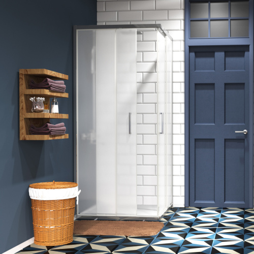 Душевой уголок Wasserkraft Main 41S 41S03M 90х90 стекло матовое профиль хром глянцевый без поддона - фото 2