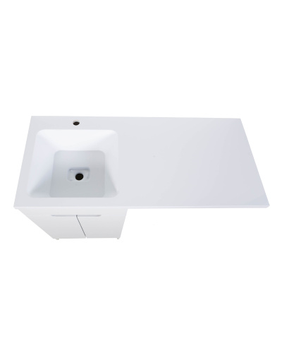 Тумба с раковиной Orange Sistema STD-120TUW+RAL 120х48х91 цвет белый - фото 5