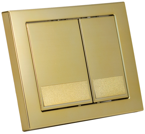 Клавиша смыва механическая KK POL M06 SPP/028/BG/K цвет брашированное золото - фото 4