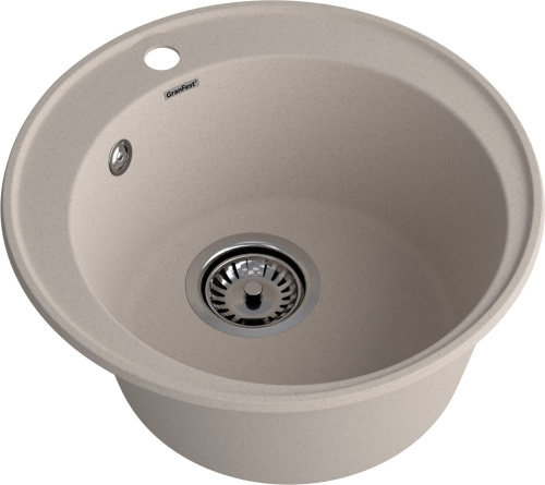 Кухонная мойка Granfest Quarz 08 песочный 48х48 цвет бежевый поверхность матовая - фото 2