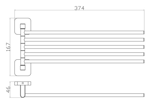 Полотенцедержатель Wonzon & Woghand Still WW-6661 - фото 2