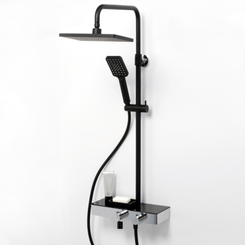 Душевая стойка WasserKRAFT BK11401CB настенная цвет черный - фото 2