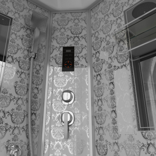 Душевая кабина Niagara Luxe 7715W 90х90 четверть круга с крышей ориентация универсальная - фото 3