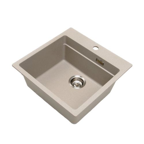 Кухонная мойка Grandex Aqua 500403 51х51 цвет бежевый поверхность матовая - фото 2