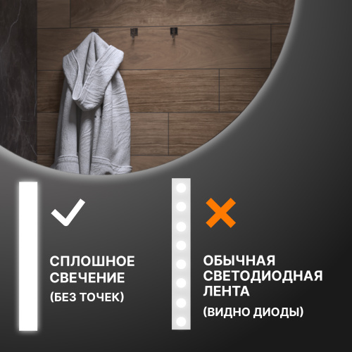 Зеркало с подсветкой VIGO Otti 85 79х79 - фото 5