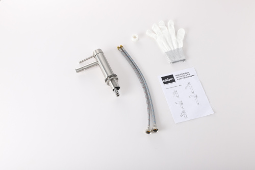 Смеситель Abber Wasser Kreis 316 AF8124BST на биде сталь брашированная - фото 2