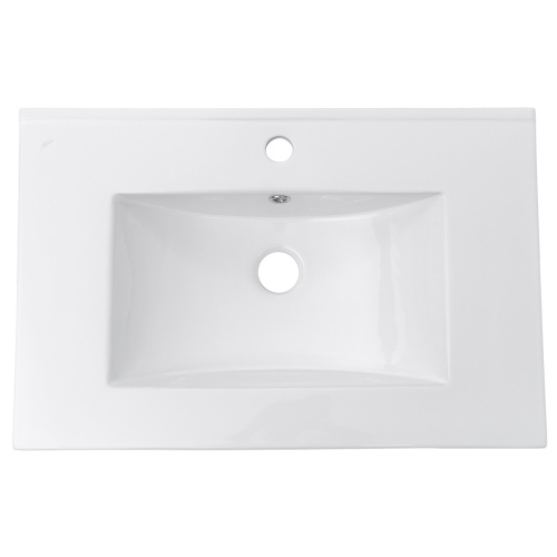 Раковина из сантехнического фарфора Melana 9070E-805 71х47 накладная цвет белый 1 отверстие под смеситель - фото 5