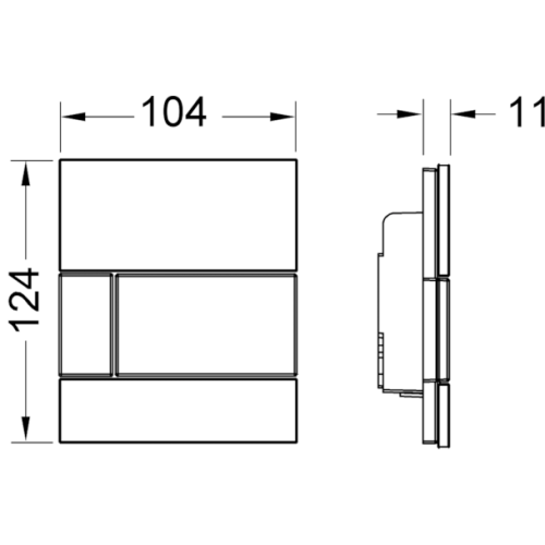 Панель смыва механическая Tece TECEsquare 9242805 цвет зеленый/хром глянцевый - фото 2