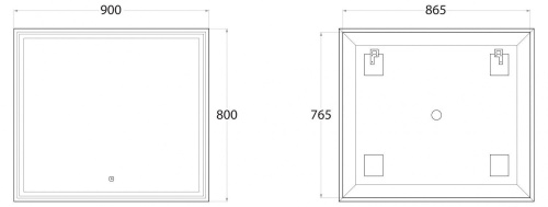 Зеркало в ванную Art&Max MONZA AM-Mon-900-800-DS-F 90х80 - фото 4