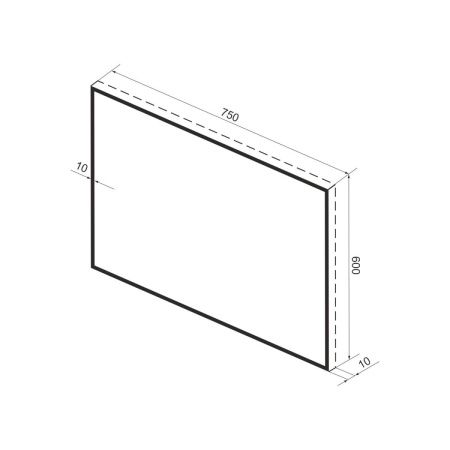 Зеркало Wellsee 7 Rays' Spectrum 172200630 80х60 подвесное