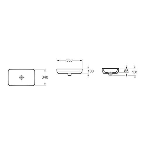 Раковина из сантехнического фарфора Lavinia Boho Bathroom Sink Slim 33311004 60х30 накладная цвет белый без отверстий под смеситель - фото 5