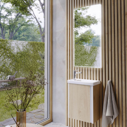 Тумба под раковину Aqwella Y URB0145DD 44х25х54 подвесная цвет коричневый - фото 3