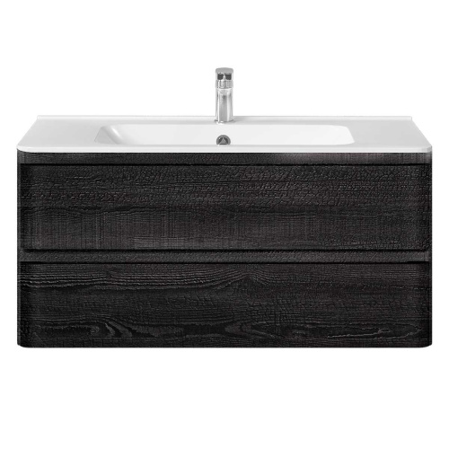 Тумба под раковину Vincea Vico VMC-2V100CN 100х47х50 подвесная цвет темно-серый - фото 3