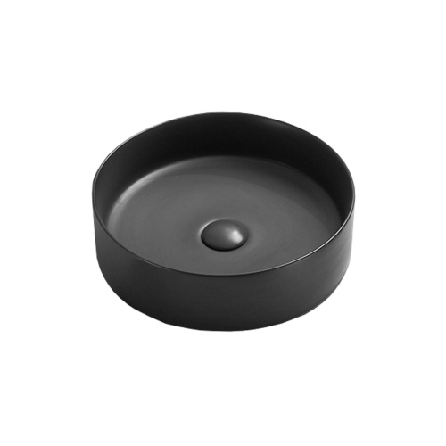 Раковина из сантехнического фарфора Vincea VBS-216MA 39х39 накладная цвет антрацит матовый без отверстий под смеситель - фото 2