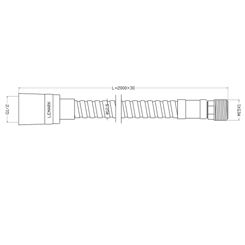Шланг для душа LeMark LE8063S хром - фото 2