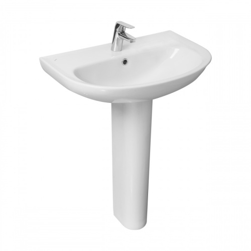 Раковина из сантехнического фарфора Santeri Прайм 131176S0011B0 48х66 подвесная цвет белый 1 отверстие под смеситель - фото 4