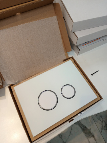 Клавиша смыва механическая KK POL Vitrum Grande V1 Orbis SPP/164/0/K цвет белый матовый - фото 2