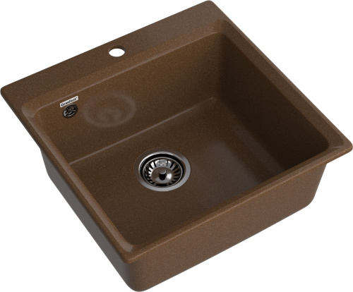 Кухонная мойка Granfest Level LV-510 терракот 51х50 цвет коричневый поверхность матовая - фото 2