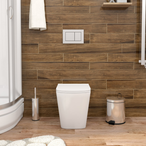 Унитаз приставной Teymi Helmi T40108 белый с сиденьем микролифт безободковый каскадный смыв - фото 5