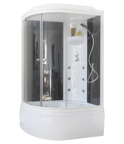 Душевая кабина Royal Bath ВК RB8120BK3-BT-R 120х80 асимметричная с крышей ориентация правая