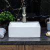 Раковина из сантехнического фарфора Melana 7440A-805 30х30 накладная цвет белый 1 отверстие под смеситель