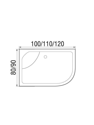 Душевой поддон WEMOR 100/80/44 L (10000006113) 100х80 акрил белый с каркасом - фото 2