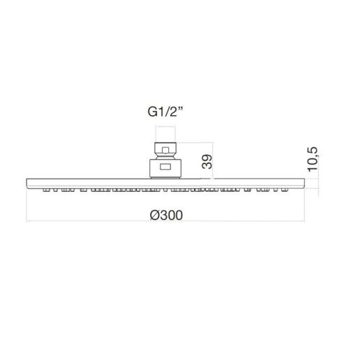 Верхний душ Webert Comfort AC1010560BRASS черный - фото 3