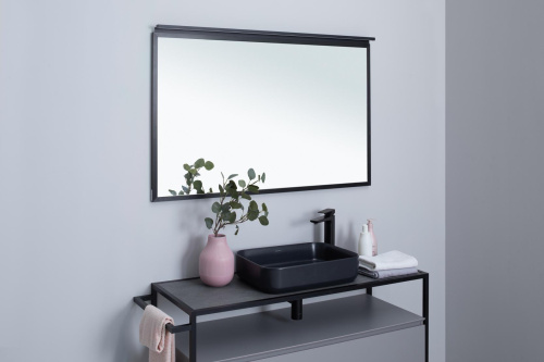 Зеркало в ванную Allen Brau Priority 1.31017.BB 100х75 цвет черный - фото 4